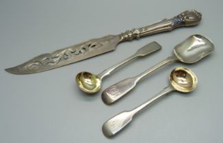 Four items of 19th Century silver flatware, total weight 107g