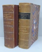 Two books; Dictionary of General Biography by Cates and Pharmaceutical Journal volume VIII 1877-8,