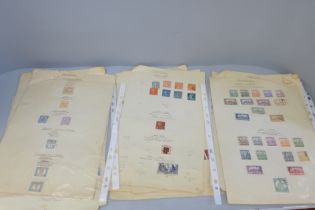 A collection of European stamps, catalogued