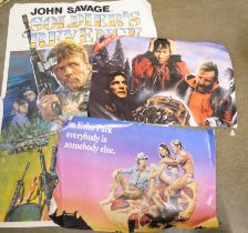 Three movie posters; Soldier's Revenge, Runaway Train and Echo Park