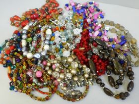 Assorted bead necklets