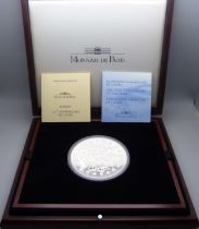 A Monnaie De Paris, The First Anniversary of the Euro, 2003, 1-kilogram sterling silver, proof