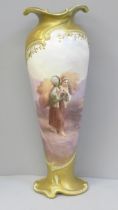 A Doulton Burslem vase, signed S Wilson, 29cm, light scratches overall