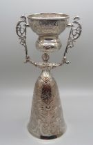 A plated wager cup, German wedding cup, 19.5cm