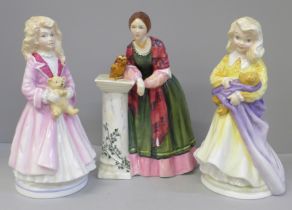 Three Royal Doulton figures, Florence Nightingale, limited edition and two others; Faith and Charity