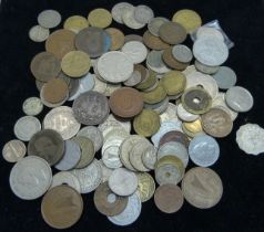 Coins including two 19th Century silver coins