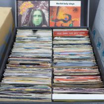 A Protex DJ record case of 45rpm 7" singles, mainly 1980s