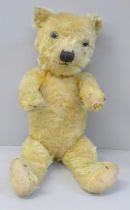 A vintage jointed Teddy bear with (faint) growler, 42cm