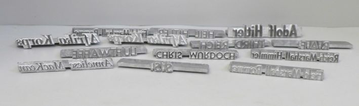 German letterpress blocks