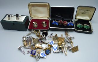 A collection of cufflinks
