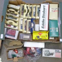 A collection of model vehicles including Italian Job set, Lledo, Eddie Stobart, etc.