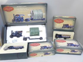 Corgi Vintage Glory of Steam, four sets including 80102 John Fowler & Co Leeds