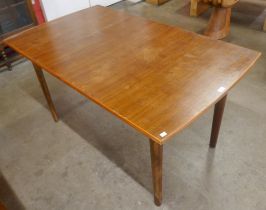 A teak dining table