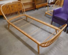 An Ercol Blonde beech single bed frame