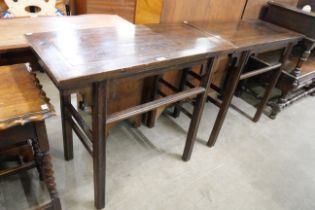 A pair of 19th Century style Chinese elm altar tables