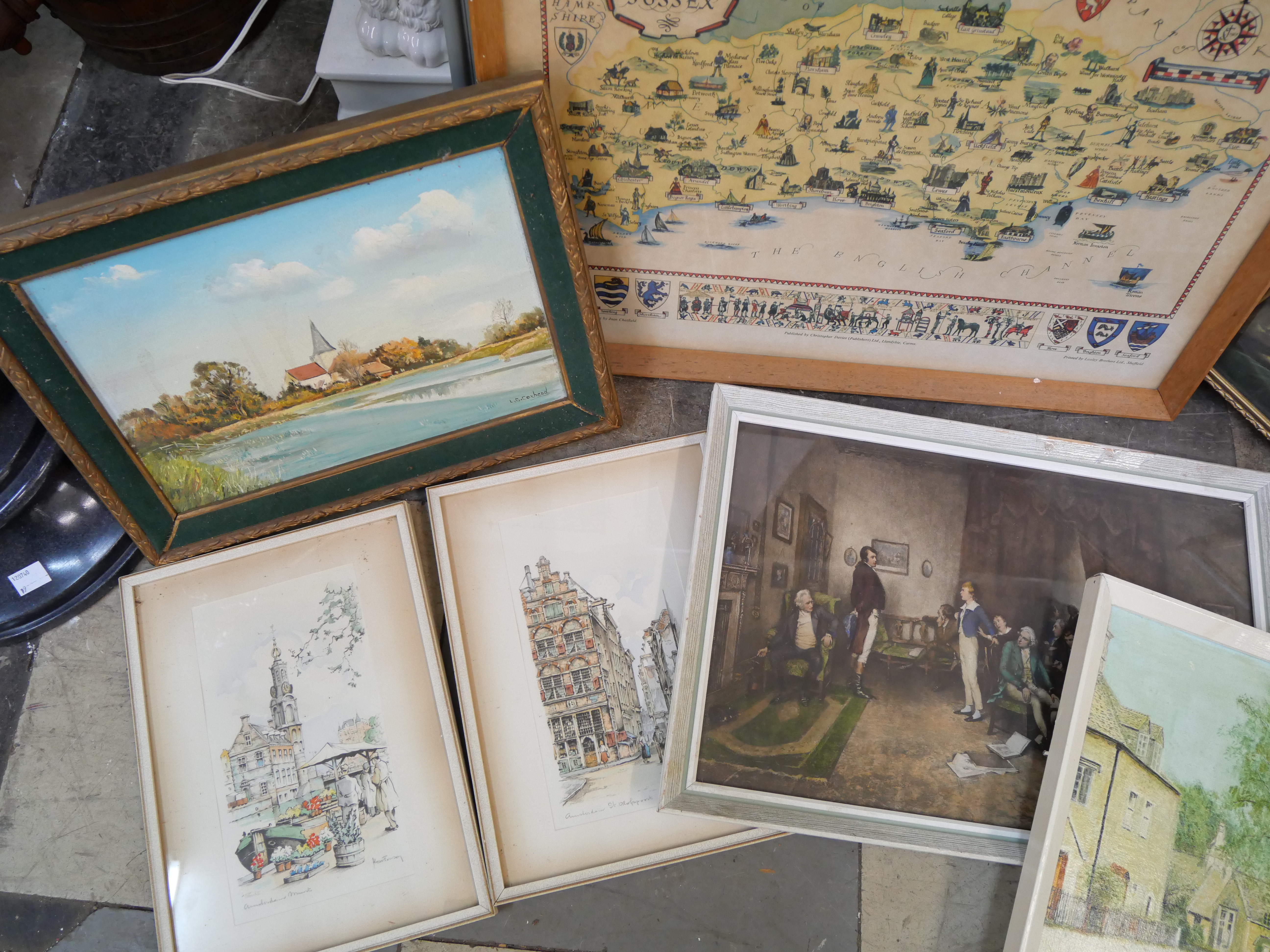 A quantity of assorted prints and one map - Image 2 of 4