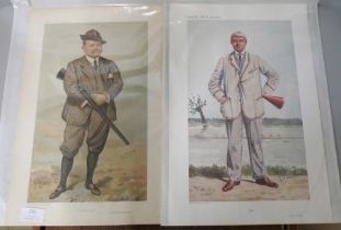 Eight Vanity Fair prints of Sportsmen, issued 1869-1914