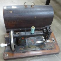 A J.D. Williams antique sewing machine