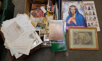 Paper ephemera; a large box of paper ephemera **PLEASE NOTE THIS LOT IS NOT ELIGIBLE FOR POSTING AND