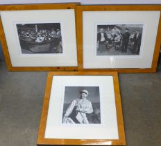 Photographs, all taken from the original negatives, 10 x 8, young Lester Piggott, George VI and