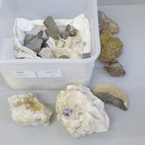 Mineral samples from a geology field trip, 1982, some listed