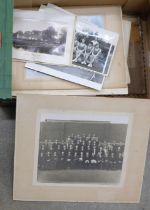Photographs medium to large, 1880s to 1950 including military, cricket Oxford area (7), Jumna Bridge