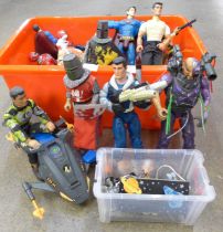 Action Man and Action Hero figures and a plastic tub of Star Wars figures