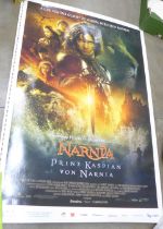 A giant cinema film poster, German language Narnia, 160cm x 110cm