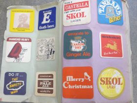 An album of beer mats