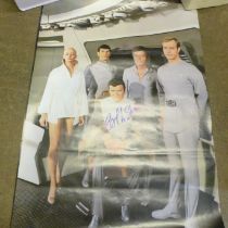 Two Star Trek posters, signed by William Shatner
