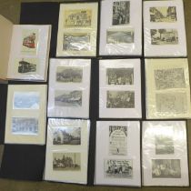 A large collection in eleven albums of approximately 350 real photograph postcards covering many