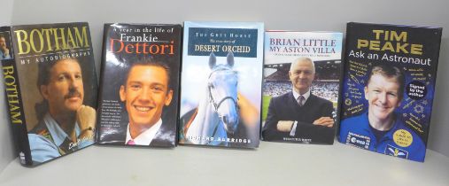 Five signed biographies including Ian Botham and Tim Peake