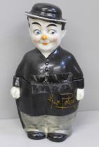 A novelty tobacco jar modelled in the form of comedian George Robey