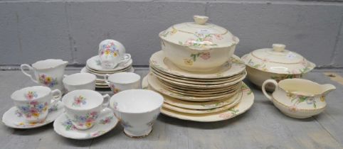 Alfred Meakin Royal Marigold dinnerware and Virginia Stock pattern teaware **PLEASE NOTE THIS LOT IS