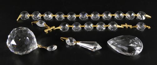 A collection of crystal lustre drops