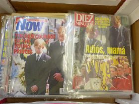 Diana, Princess of Wales, a collection of worldwide magazines and tributes on her death and