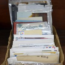 Stamps; a box of stamps, covers, etc.