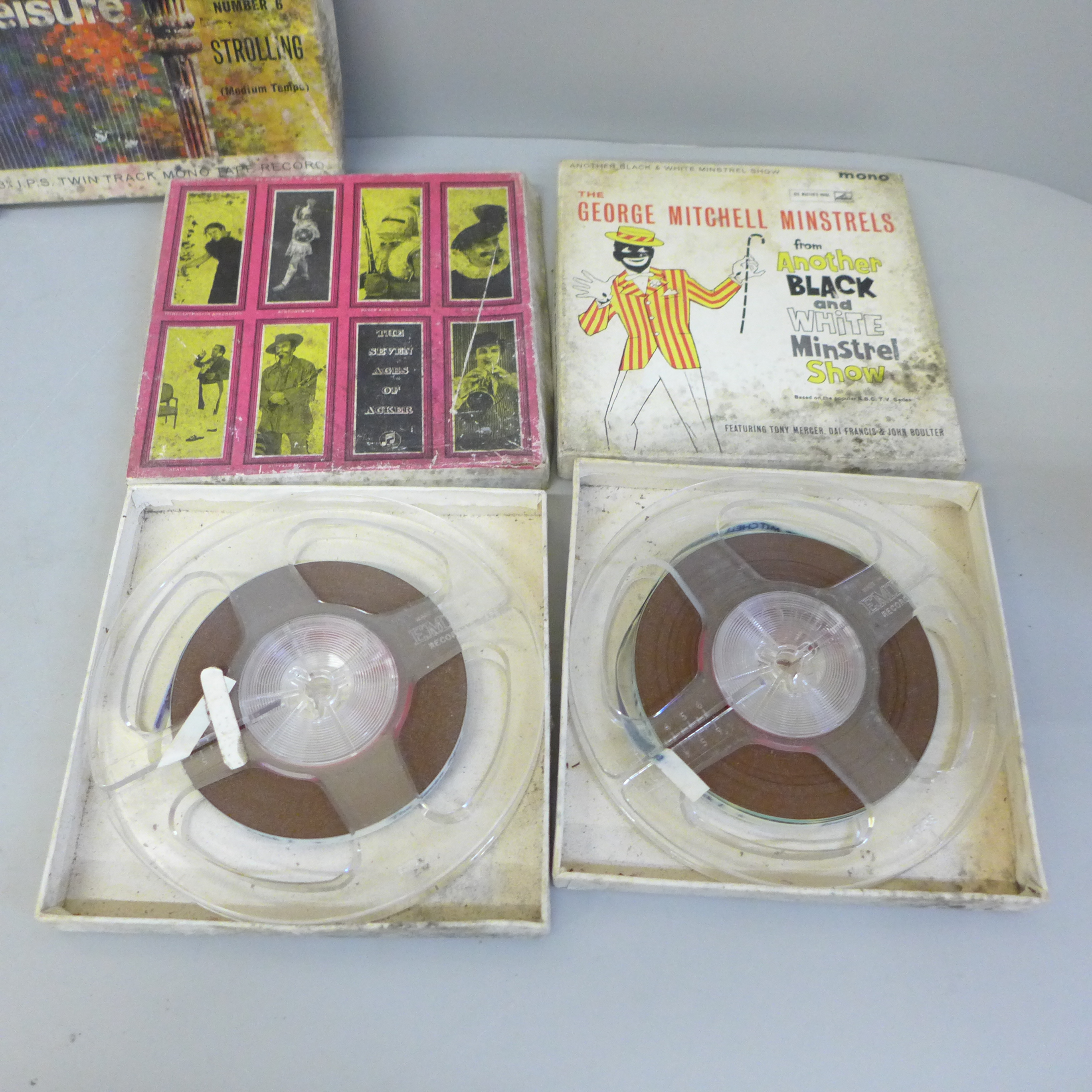 A collection of seven reel to reel tape records including two The Beatles, Please Please Me and With - Image 4 of 4