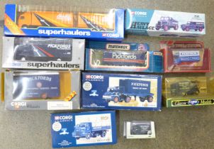 A collection of Pickfords model vehicles, mostly Corgi, two Matchbox, one Oxford