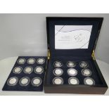 A 1947-2007 Diamond Wedding Anniversary silver proof crown collection, eighteen coin set, boxed with
