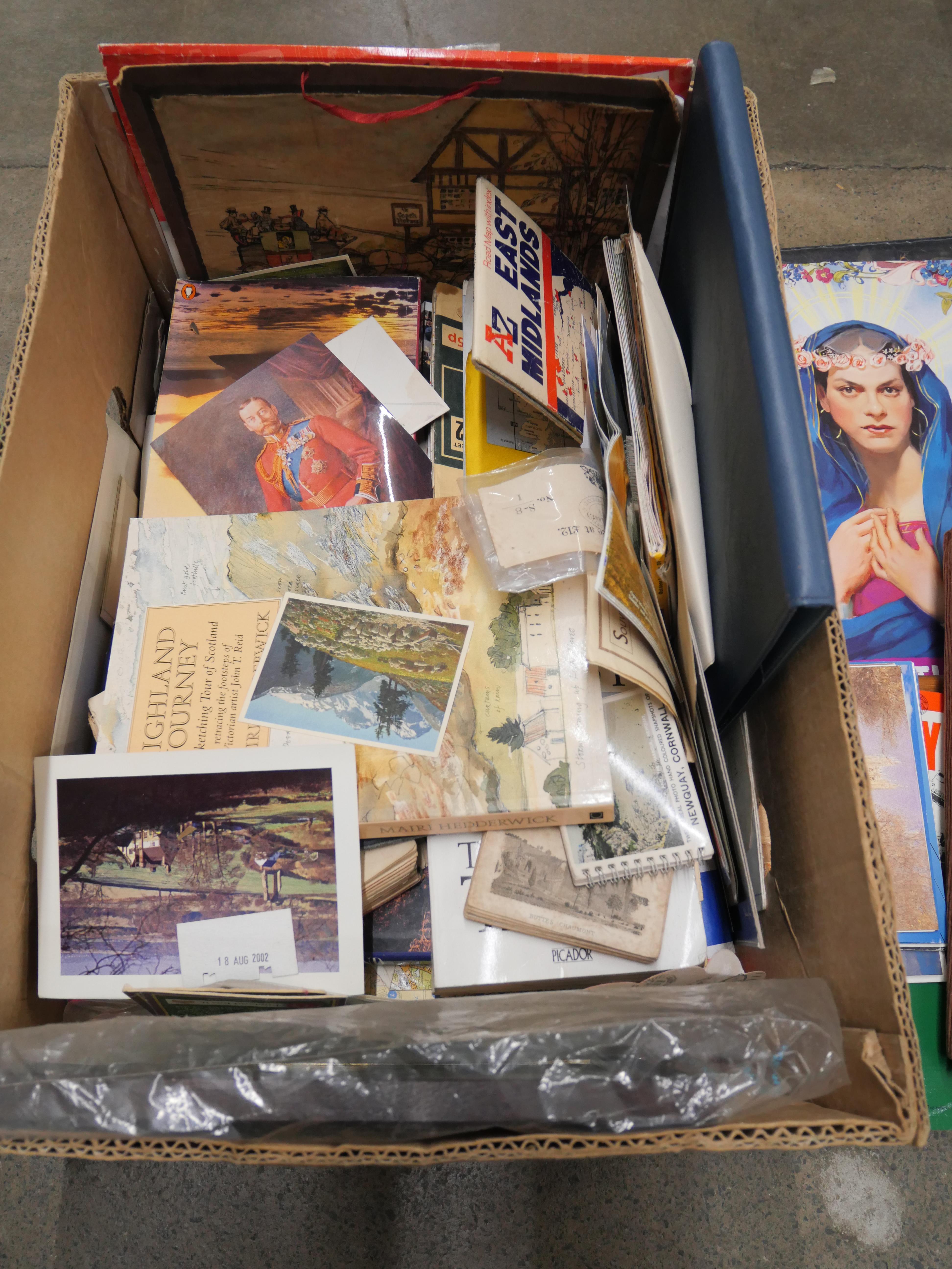 Paper ephemera; a large box of paper ephemera **PLEASE NOTE THIS LOT IS NOT ELIGIBLE FOR POSTING AND - Image 2 of 2