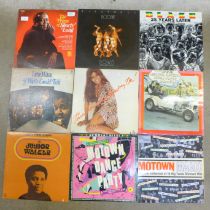 Sixteen soul and Motown LP records