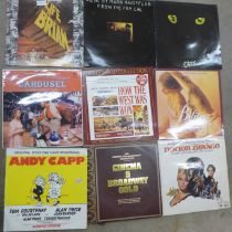 LP records from the stage and screen, including Monty Python's Life of Brian, Cats, Cal (music by