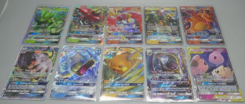 Ten GX Pokemon cards