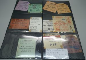 A collection of 1960s ticket stubs, (24), including Gene Vincent, Billy Fury, Chuck Berry, Jerry Lee