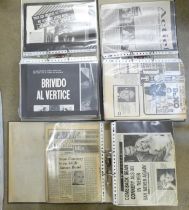 James Bond cuttings, files, scraps including foreign language