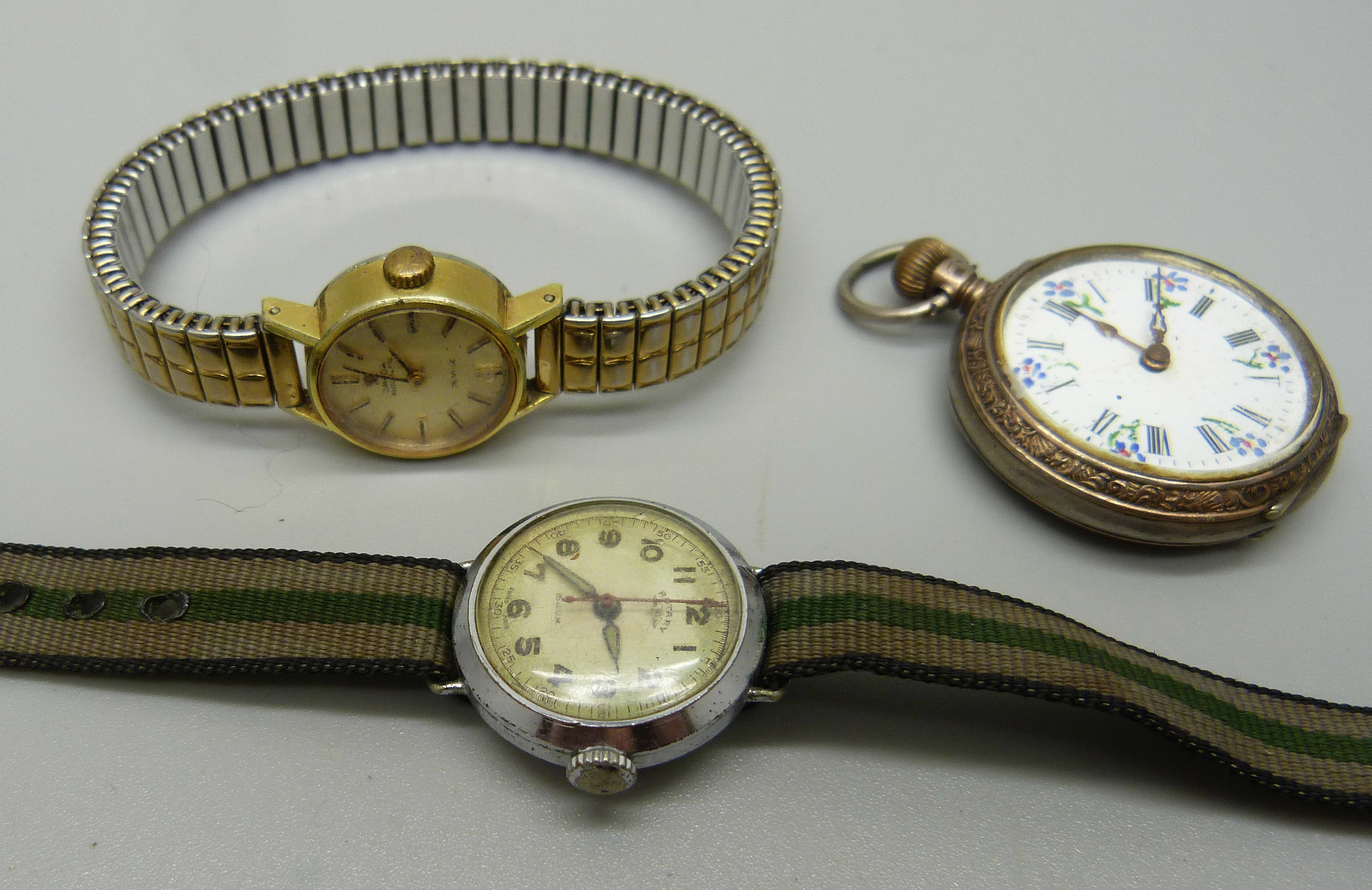 A lady's .800 silver pocket watch, a lady's Omega DeVille automatic wristatch and a lady's Rotary - Image 4 of 5