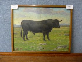 A painting by Luis Juli y Carrere, Madrid, 1906, Bull Tercero