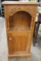 A pine pot cupboard