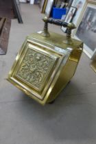 A brass coal bucket/scuttle